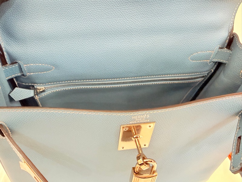 Hermes 75牛仔藍epsom Kelly28-14