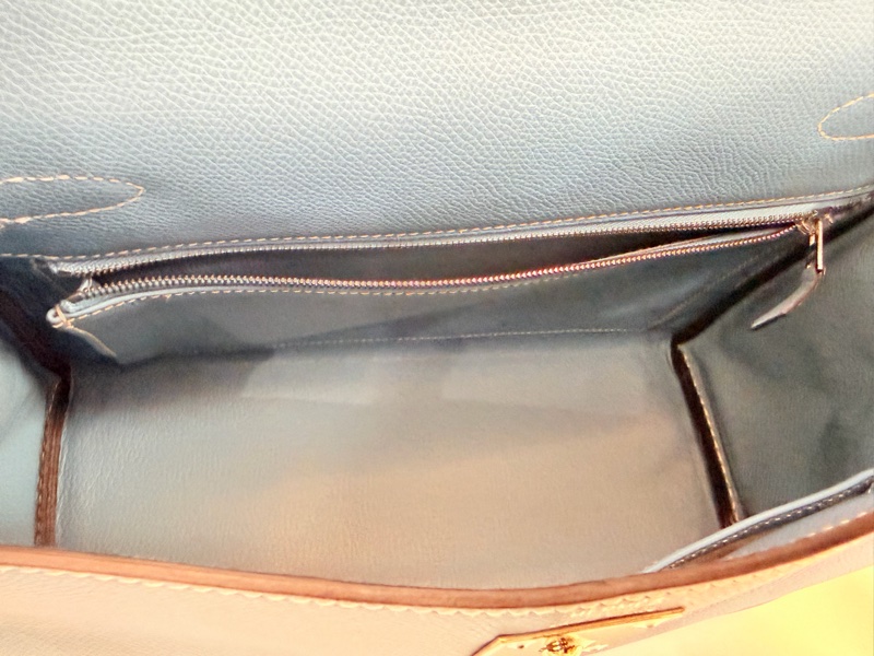 Hermes 75牛仔藍epsom Kelly28-15