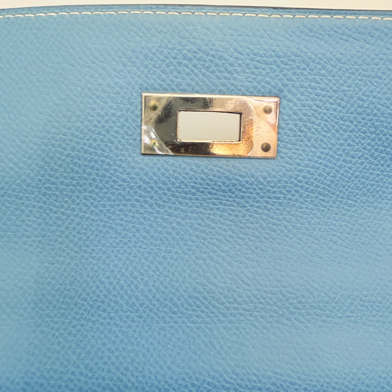 Hermes 75牛仔藍epsom Kelly28-23