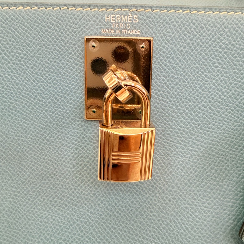 Hermes 75牛仔藍epsom Kelly28-26
