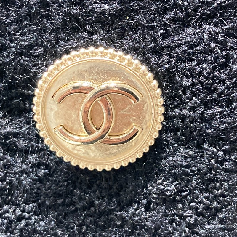 CHANEL 香奈兒 軍裝外套 黑色羊毛雙排扣短版外套-9