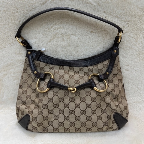 Gucci Horsebit 經典馬銜扣系列手提Hobo XC552