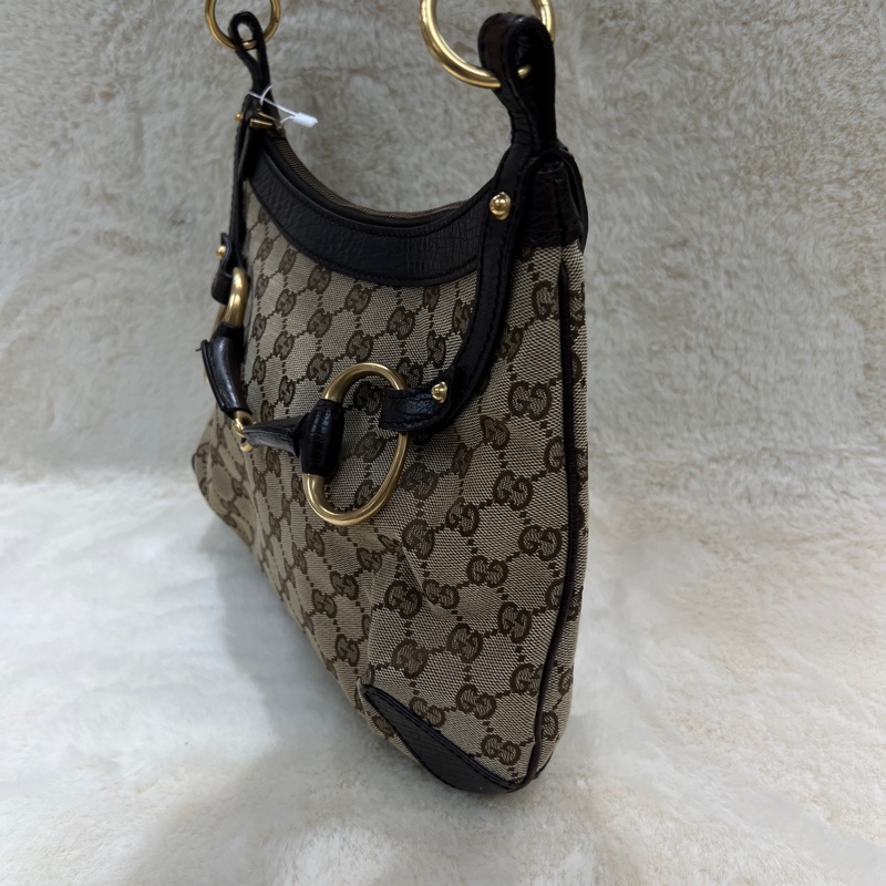 Gucci Horsebit 經典馬銜扣系列手提Hobo XC552-2