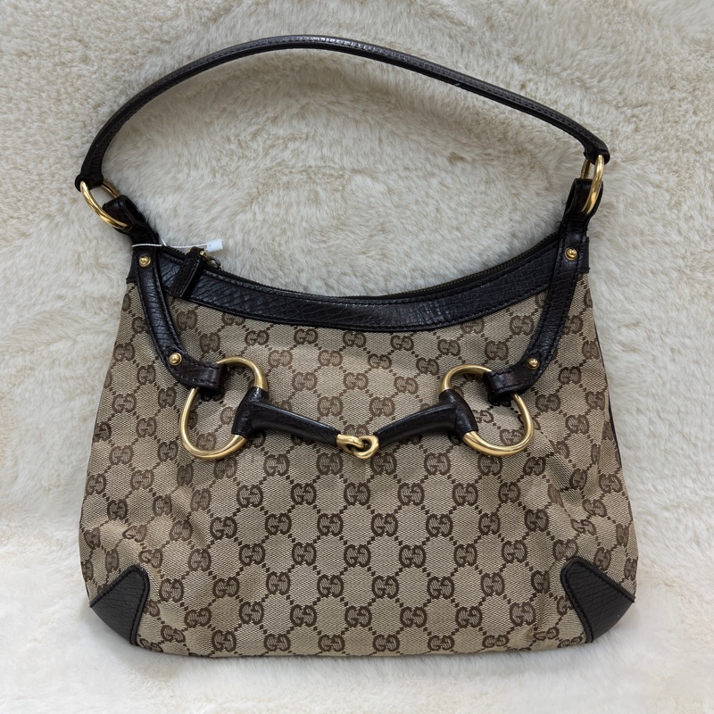 Gucci Horsebit 經典馬銜扣系列手提Hobo XC552-5