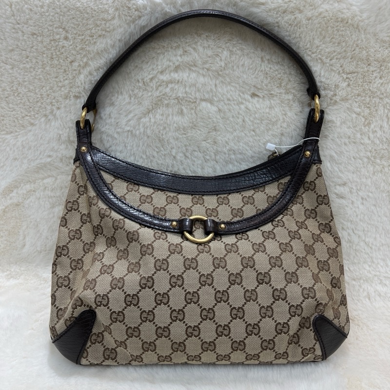 Gucci Horsebit 經典馬銜扣系列手提Hobo XC552-7