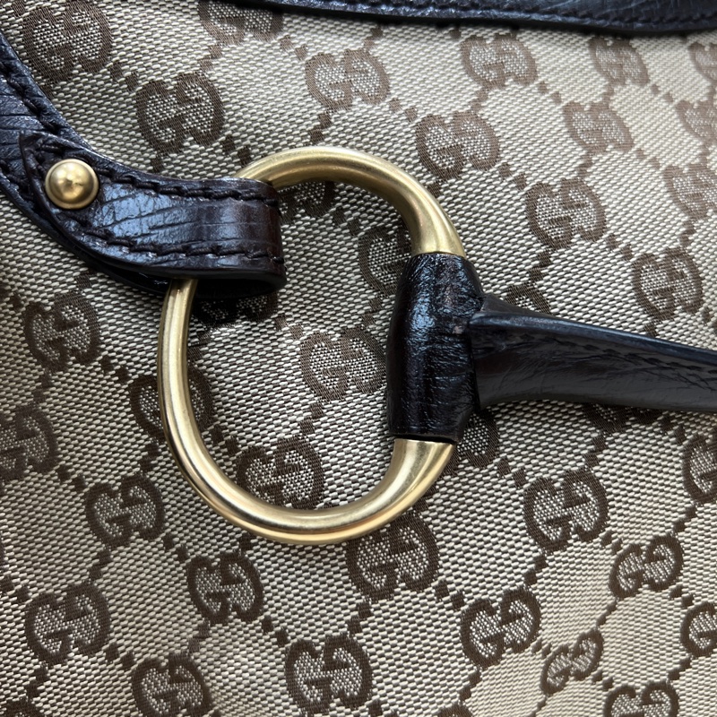 Gucci Horsebit 經典馬銜扣系列手提Hobo XC552-14