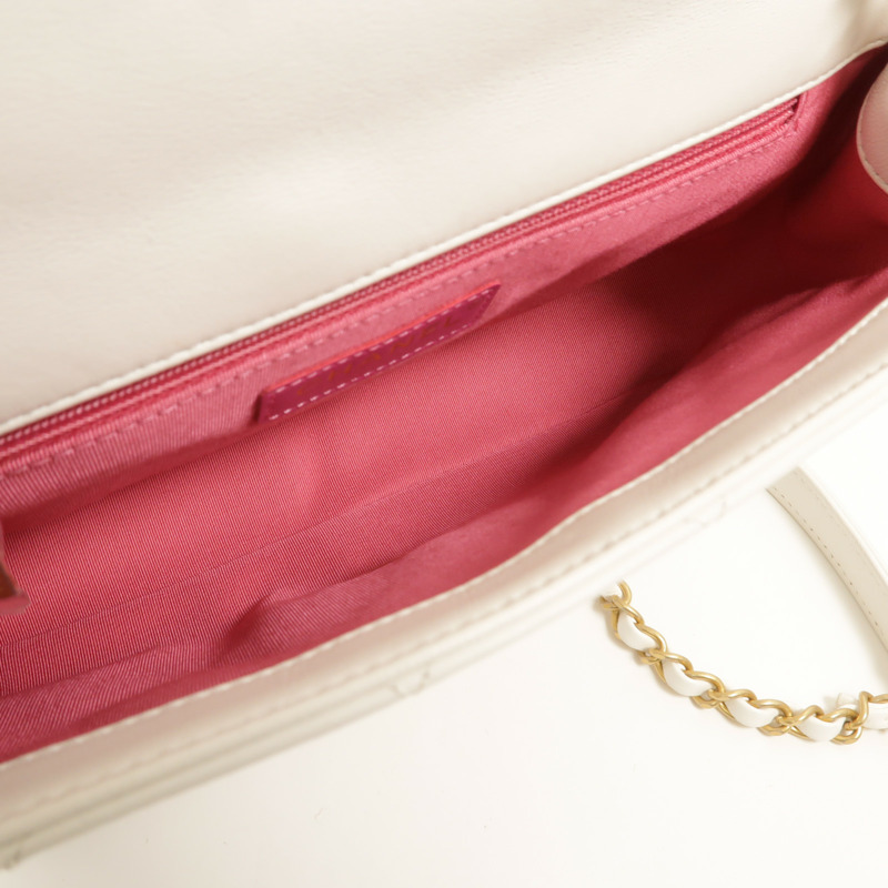CHANEL 牛皮皮革In The Loop Medium Flap Bag鏈帶手挽肩背兩用袋-4