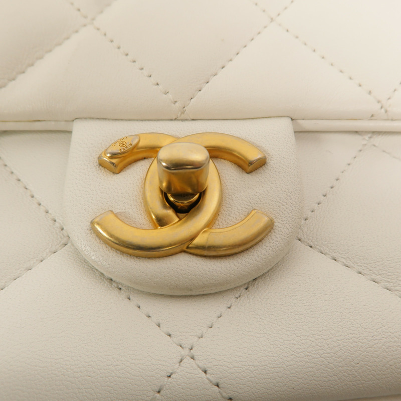 CHANEL 牛皮皮革In The Loop Medium Flap Bag鏈帶手挽肩背兩用袋-8