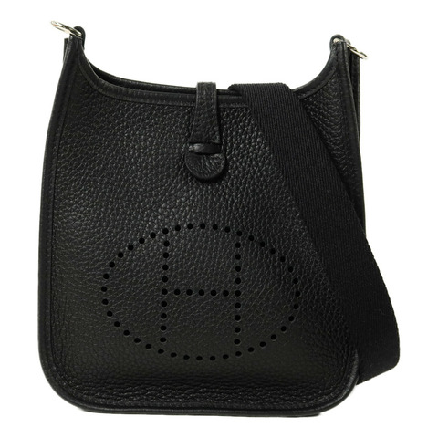HERMES Clemence皮革Evelyne TPM肩背袋Noir