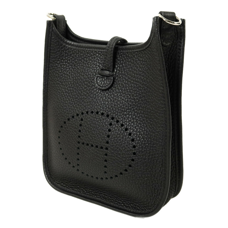 HERMES Clemence皮革Evelyne TPM肩背袋Noir-2