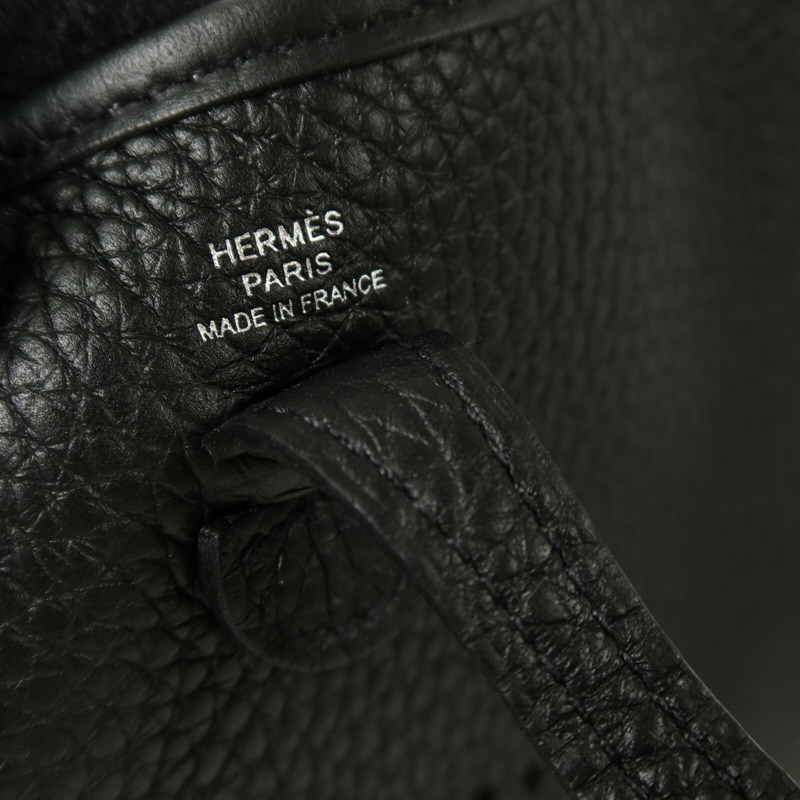 HERMES Clemence皮革Evelyne TPM肩背袋Noir-5