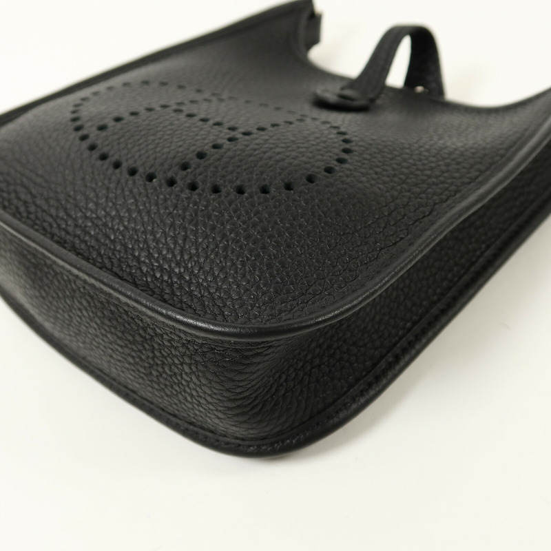 HERMES Clemence皮革Evelyne TPM肩背袋Noir-12