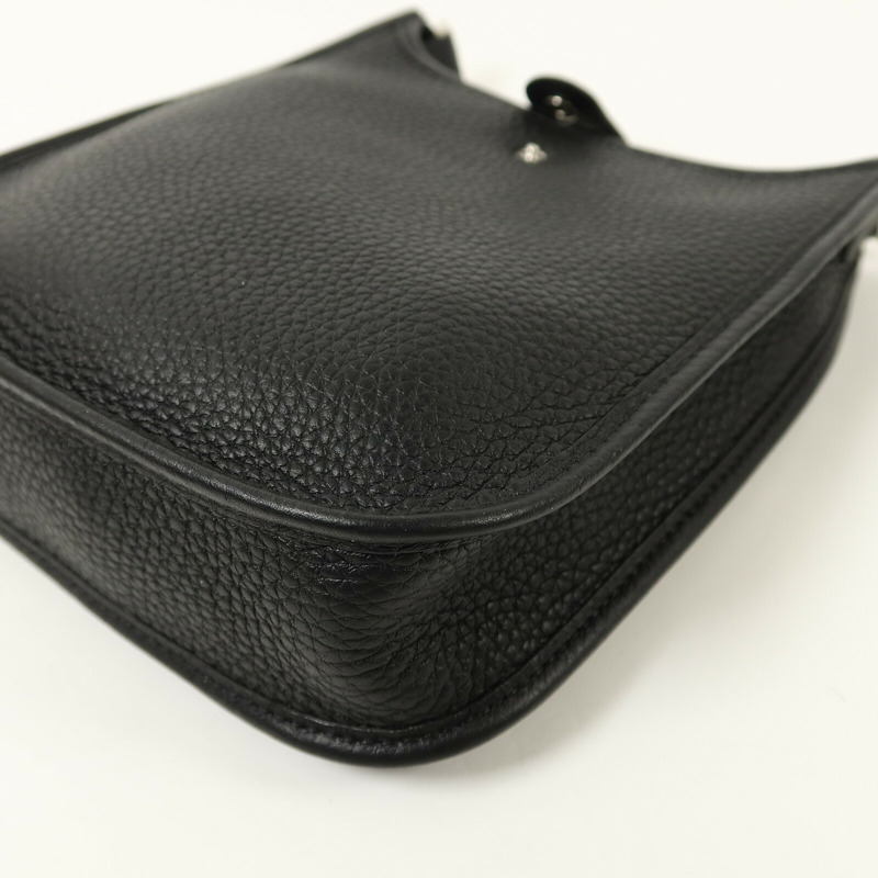 HERMES Clemence皮革Evelyne TPM肩背袋Noir-14