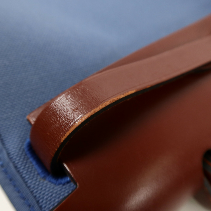 HERMES 帆布Herbag PM手挽肩背兩用袋Bleu Agate-17