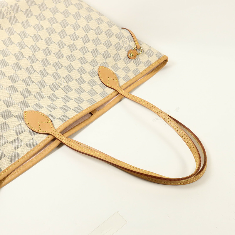 LOUIS VUITTON Damier Azur Neverfull MM手挽袋-9