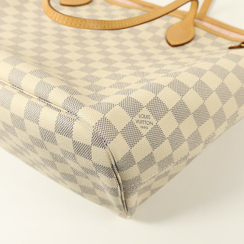 LOUIS VUITTON Damier Azur Neverfull MM手挽袋-12