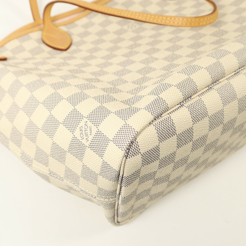 LOUIS VUITTON Damier Azur Neverfull MM手挽袋-13
