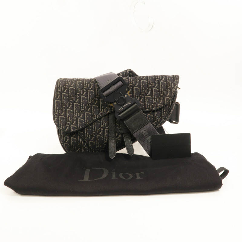 Dior Oblique帆布Saddle肩背袋-9