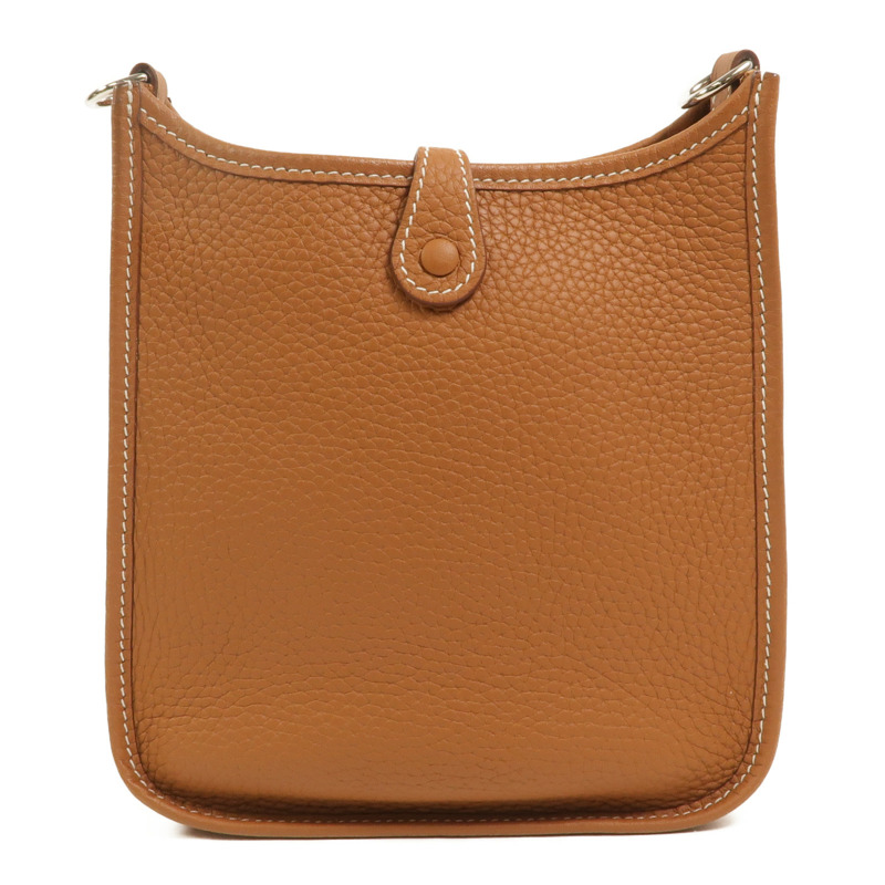 HERMES Clemence皮革Evelyne TPM肩背袋Gold-1