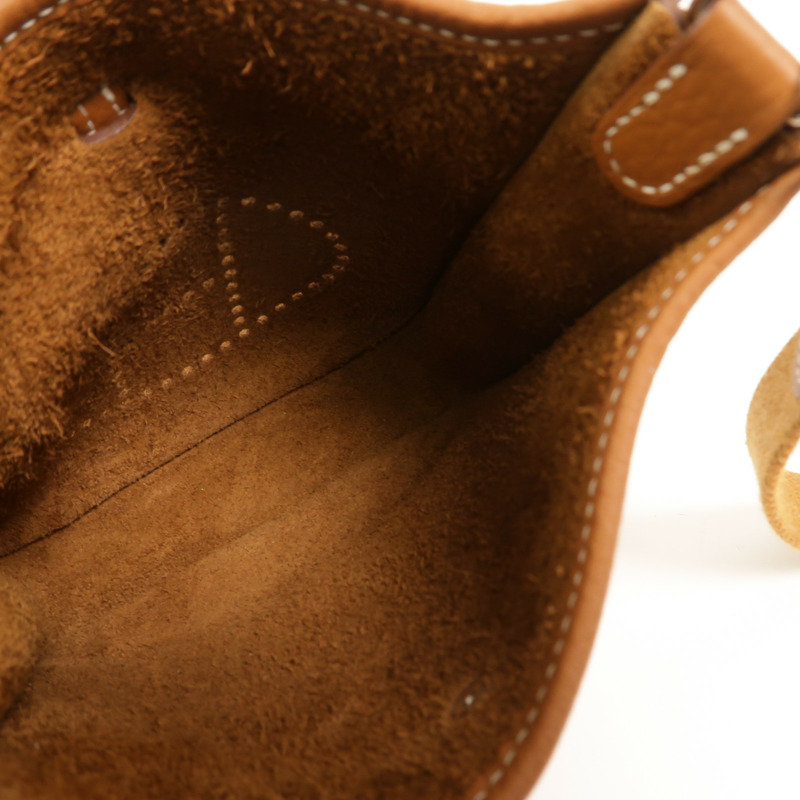 HERMES Clemence皮革Evelyne TPM肩背袋Gold-4