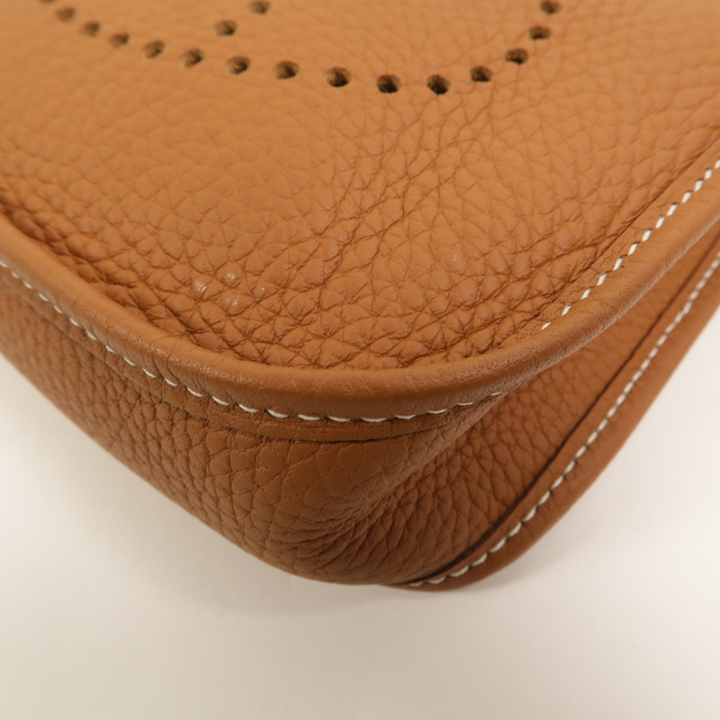 HERMES Clemence皮革Evelyne TPM肩背袋Gold-11