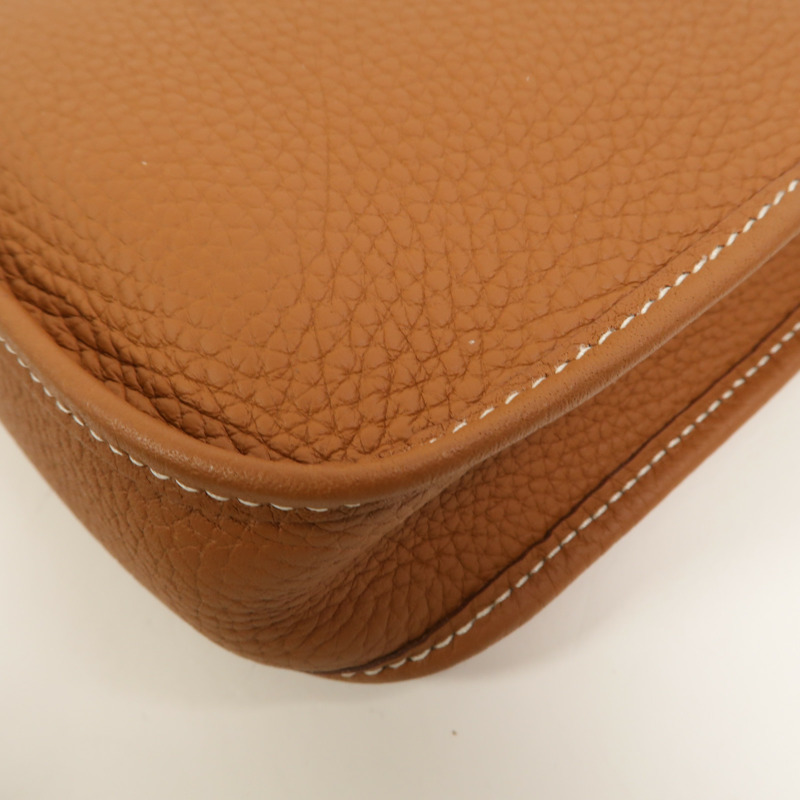 HERMES Clemence皮革Evelyne TPM肩背袋Gold-13