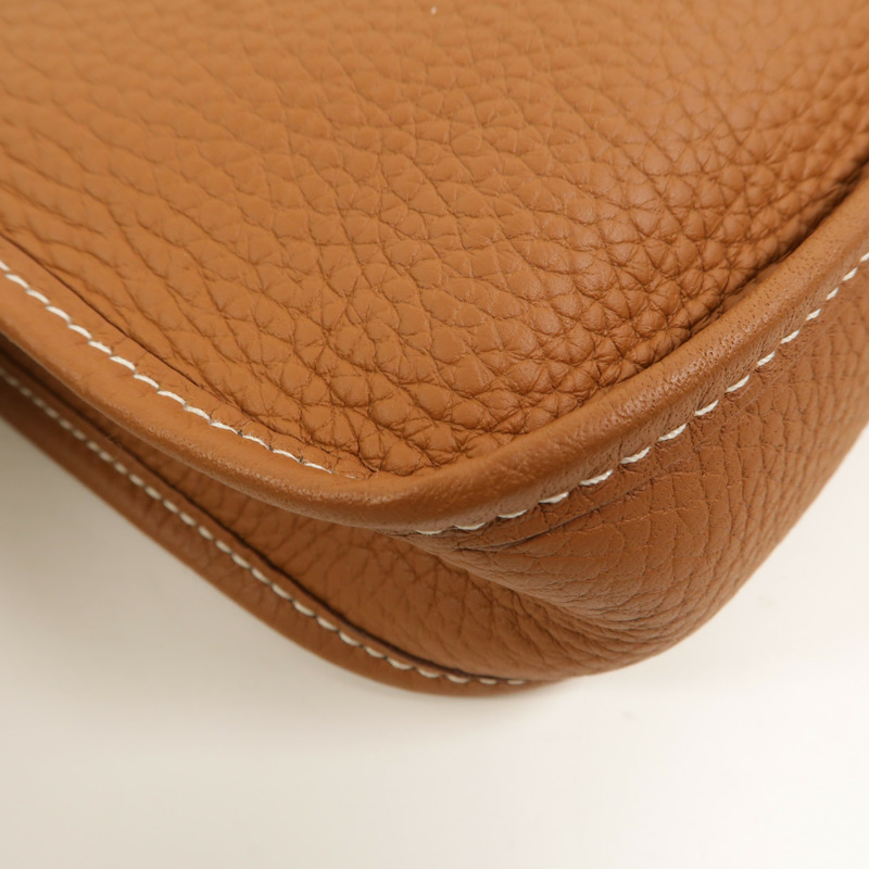 HERMES Clemence皮革Evelyne TPM肩背袋Gold-14