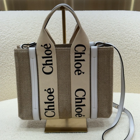 Chloé Small Woody 帆布托特包