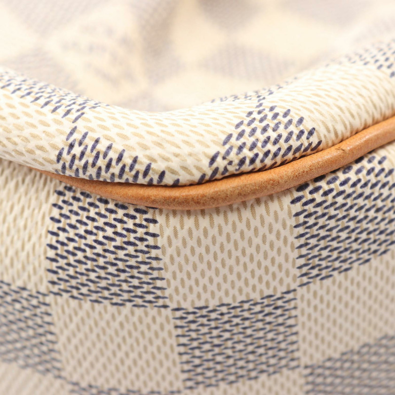 LOUIS VUITTON Siracusa 小號單肩包 N41113 Damier Azur 帆佈白色二手 LV-6
