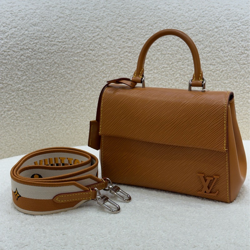 LV Cluny 水波紋焦糖色-0