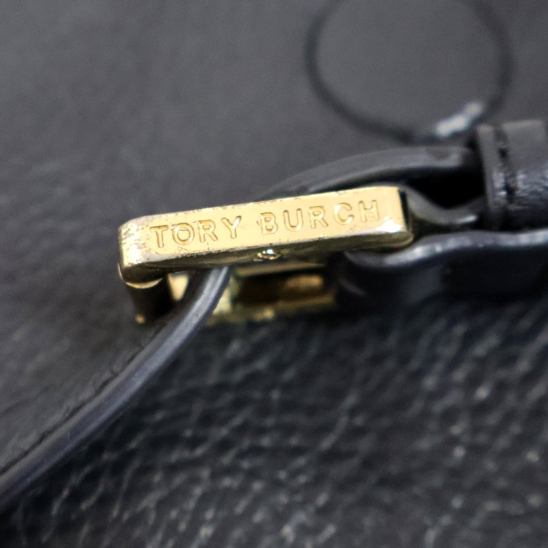 金鐸精品~2530 TORY BURCH TB深藍色小牛皮翻蓋編織鏈條側肩背包-14