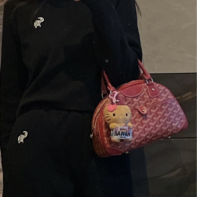✨Goyard｜老花保齡球包/手提半月波士頓｜99新-0