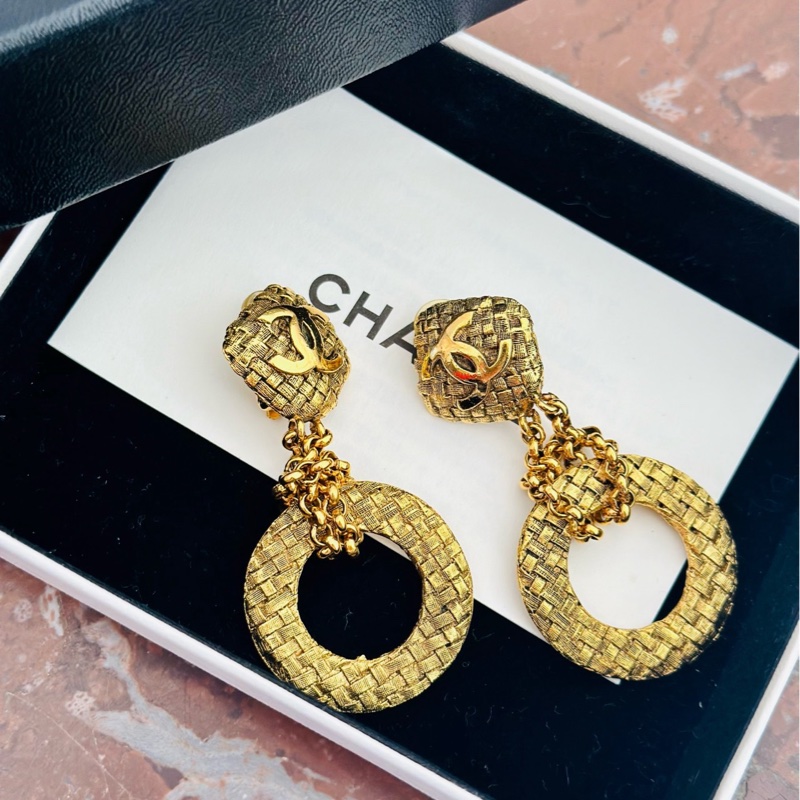 Chanel香奈兒 中古29季編織款耳夾耳墜-4