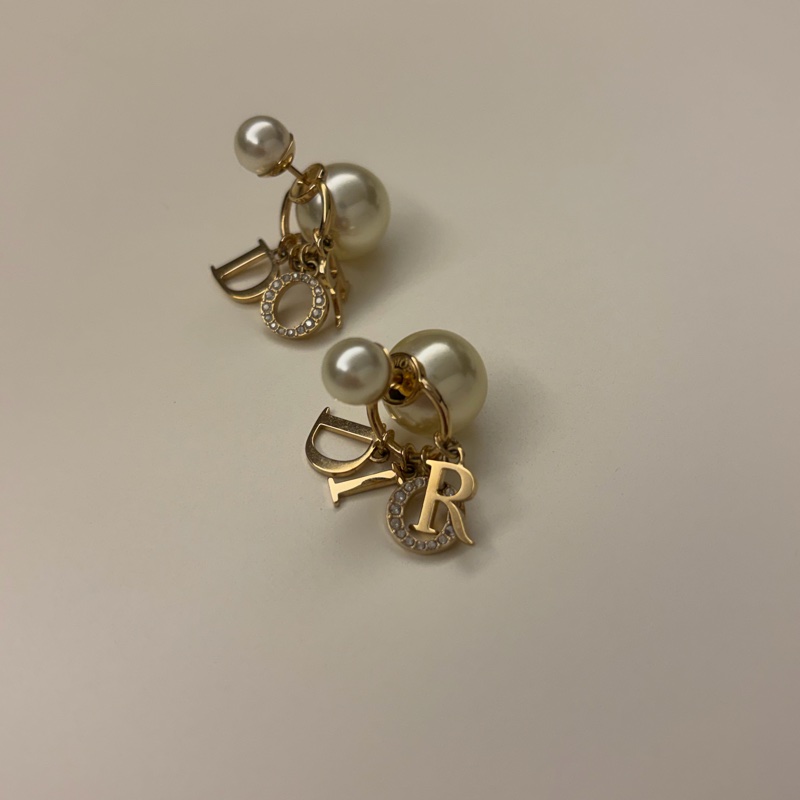 Dior Tribales經典 Logo耳環 金色-1