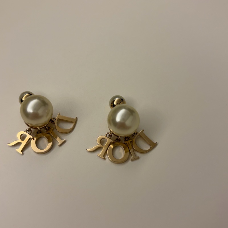 Dior Tribales經典 Logo耳環 金色-3