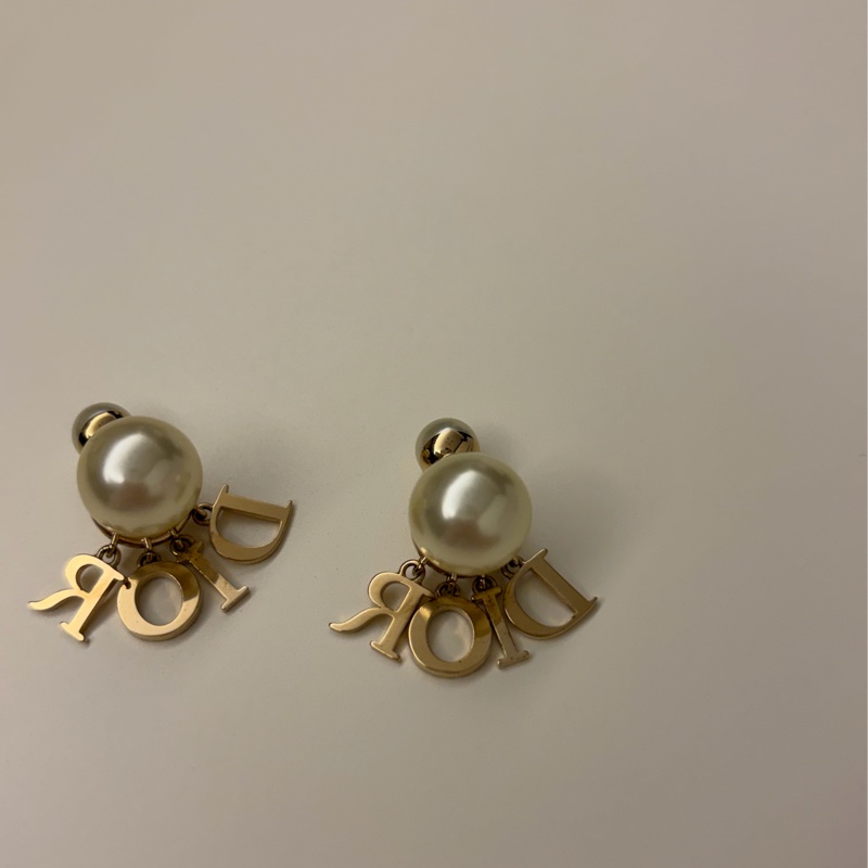 Dior Tribales經典 Logo耳環 金色-6