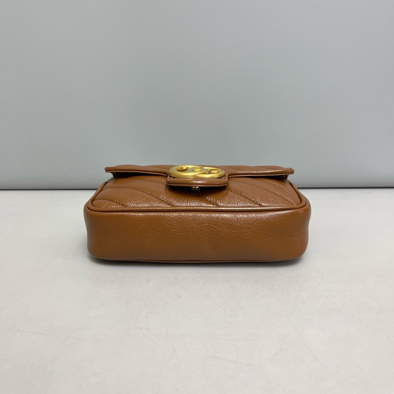 Gucci 古馳 Marmont 馬蒙 Supermini 焦糖色全皮-4