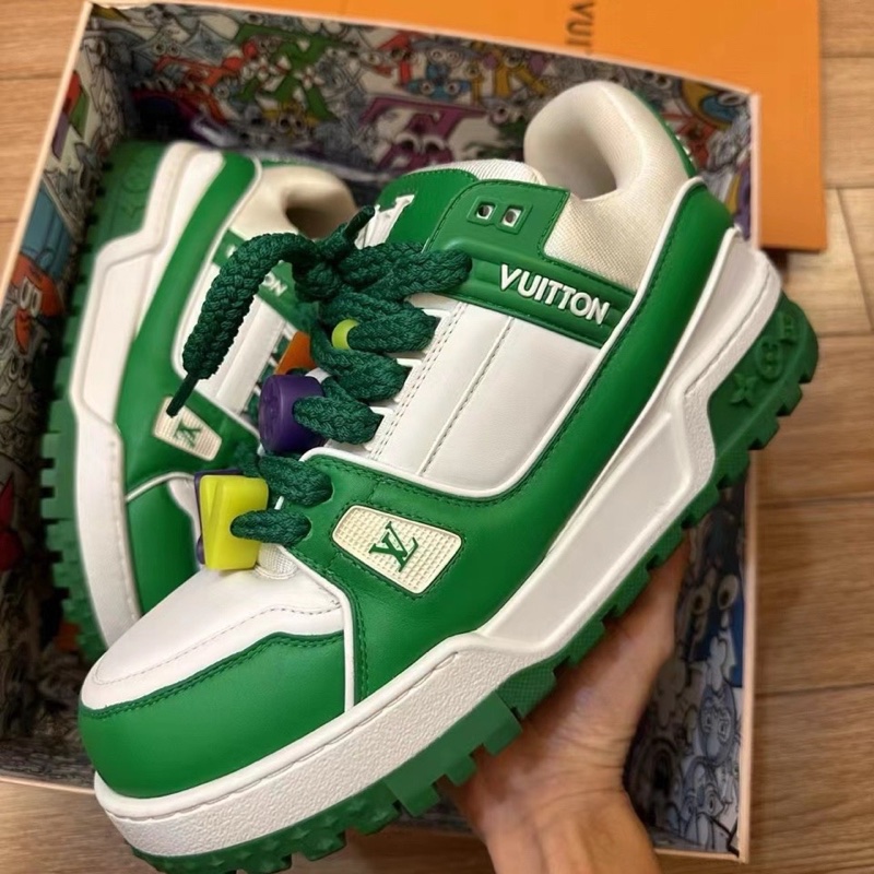 LV trainer 胖丁 白綠 中國限定 限量500雙編號96 43碼-1