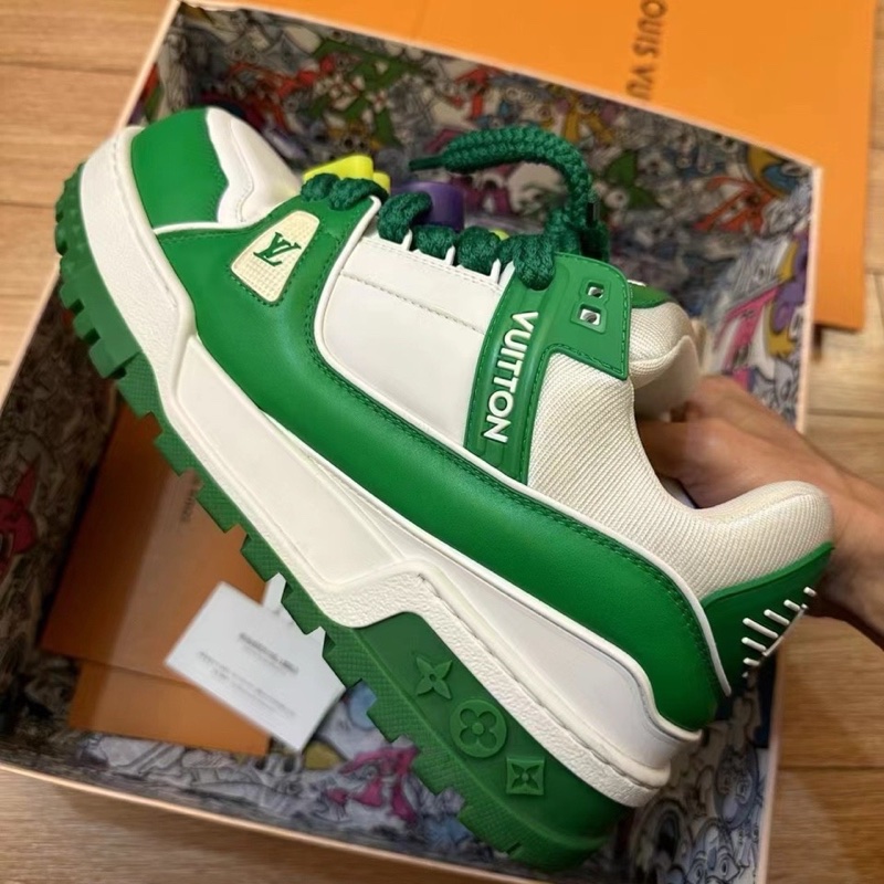 LV trainer 胖丁 白綠 中國限定 限量500雙編號96 43碼-3
