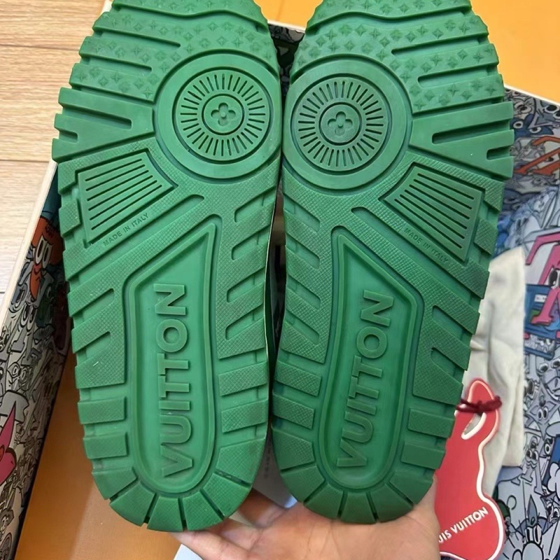 LV trainer 胖丁 白綠 中國限定 限量500雙編號96 43碼-6