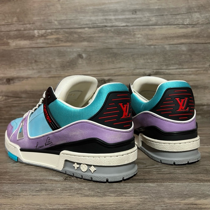 Louis Vuitton路易威登 trainer 蜡笔 白蓝色 马卡龙 42码-3