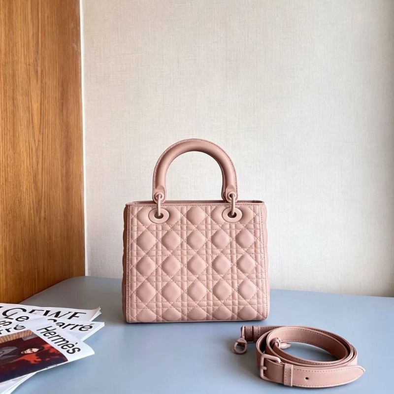 Dior 五格黛妃 磨砂裸粉 23*20*12 9新 配件肩帶 塵袋-2