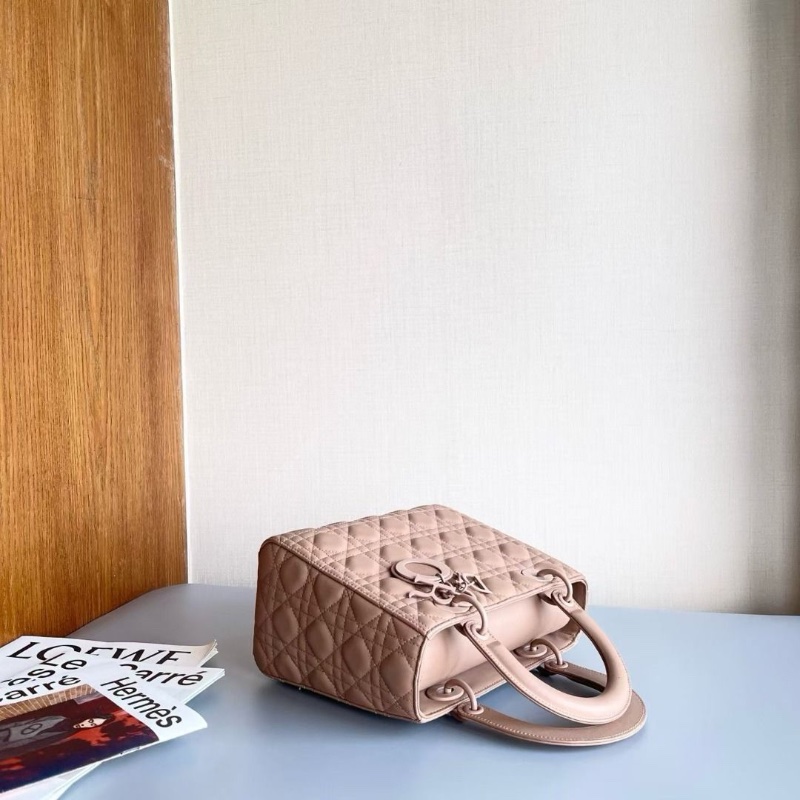 Dior 五格黛妃 磨砂裸粉 23*20*12 9新 配件肩帶 塵袋-3
