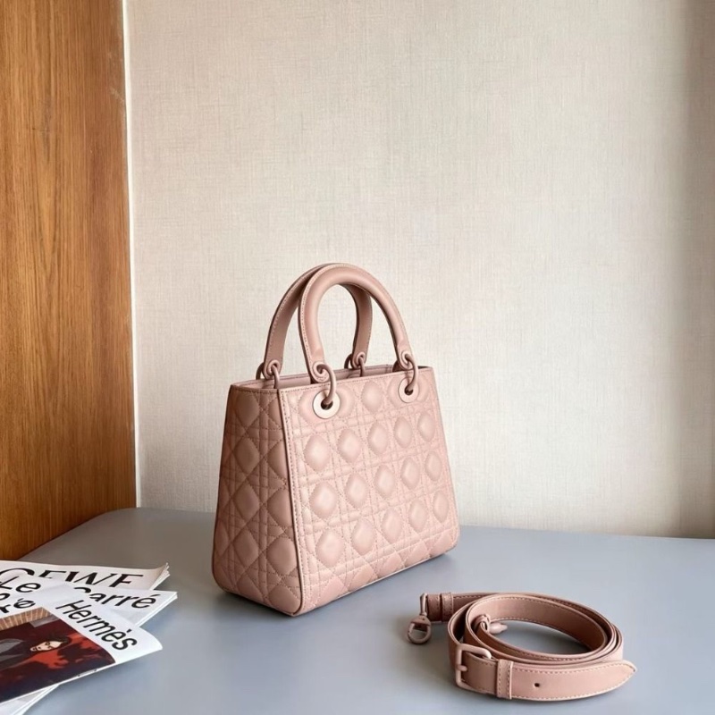 Dior 五格黛妃 磨砂裸粉 23*20*12 9新 配件肩帶 塵袋-5