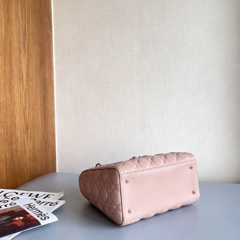 Dior 五格黛妃 磨砂裸粉 23*20*12 9新 配件肩帶 塵袋-6
