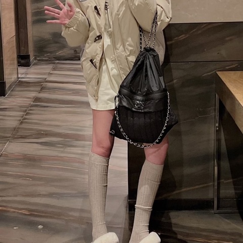 Chanel Jennie同款尼龍後背包 95新 配件塵袋保卡