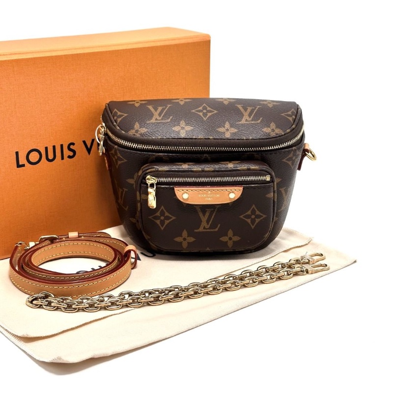 LV 經典老花bumbag mini腰包 芯片款 18*14*6  9新. 配件盒子 塵袋-2