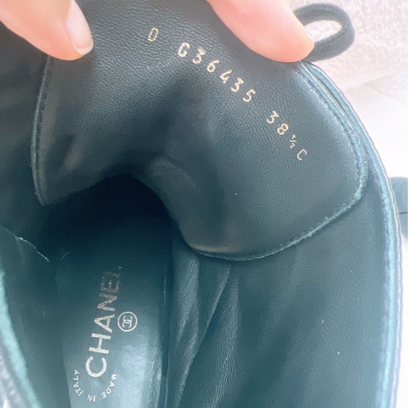 38.5碼 Chanel lace up combat 黑色靴子-10