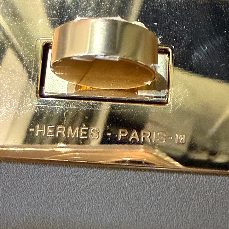 全新未使用Hermes 愛馬仕2424 29大象灰金扣-7