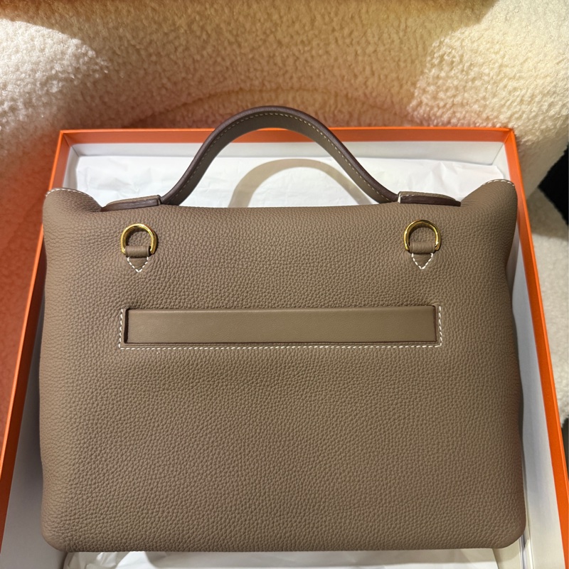 全新未使用Hermes 愛馬仕2424 29大象灰金扣-10